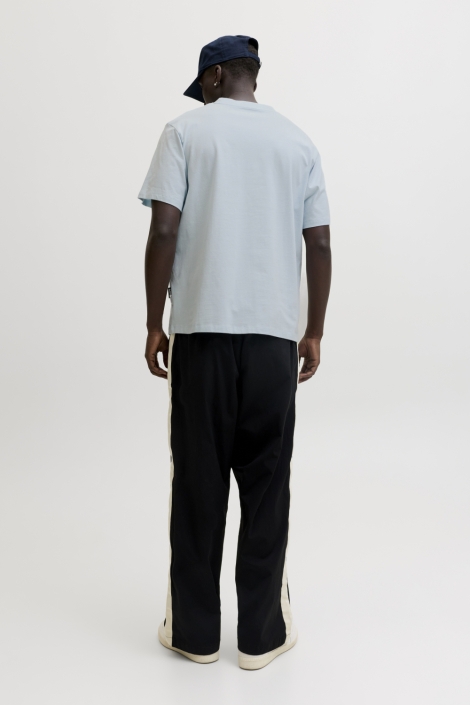 Jack & Jones blauwe heren t-shirt | Model achteraanzicht