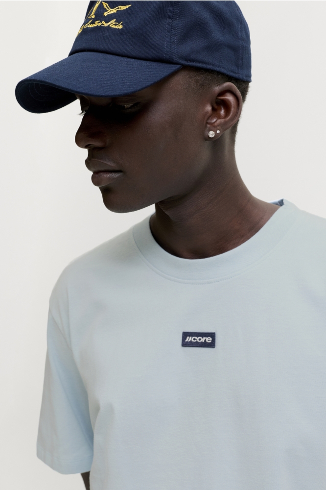 Jack & Jones blauwe heren t-shirt | Close up