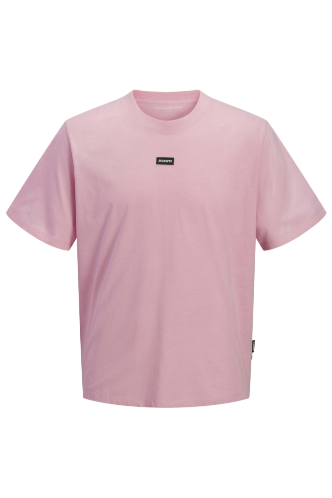 Jack & Jones roze heren t-shirt | Vooraanzicht