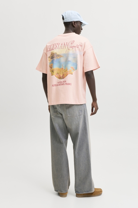 Jack & Jones oranje heren t-shirt | Model