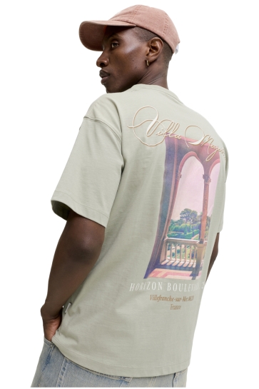 Jack & Jones T-shirt JORSANREMO BACK TEE SS CREW NECK LN 12296724 Seagrass