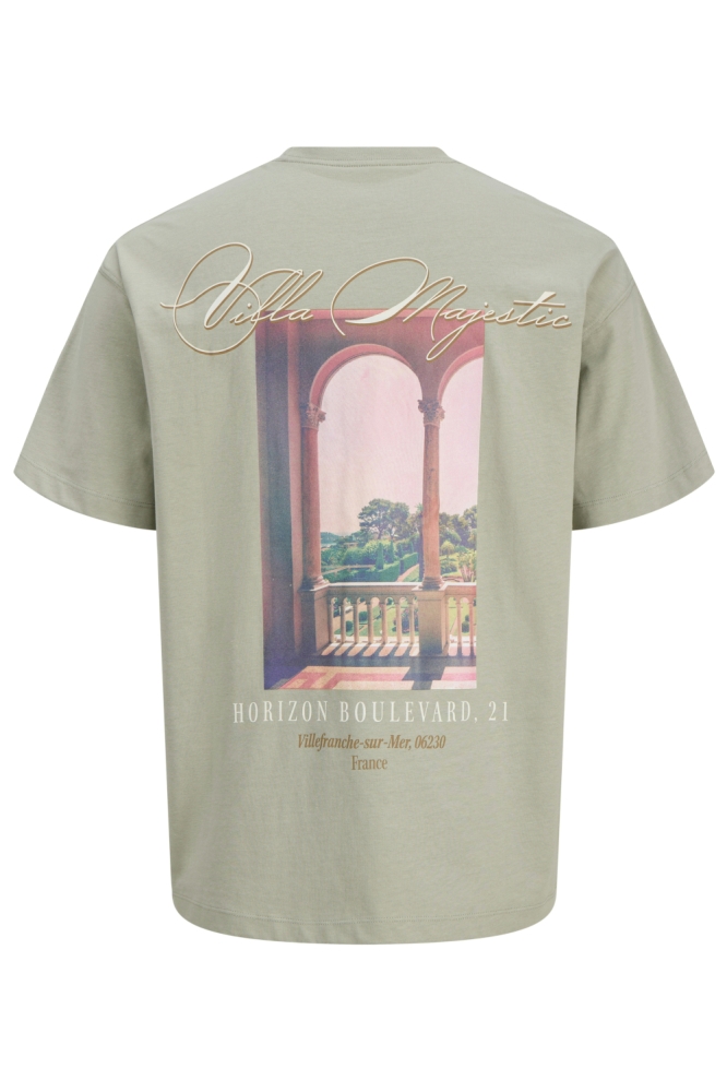 Jack & Jones groene heren t-shirt | Model achteraanzicht