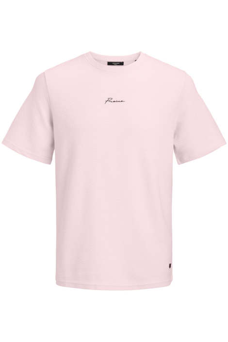 Jack & Jones roze heren t-shirt | Vooraanzicht