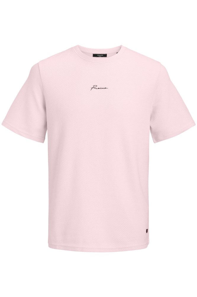 Jack & Jones roze heren t-shirt | Vooraanzicht