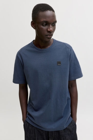 Jack & Jones T-shirt JCONEW PUFFER TEE SS CREW NECK SMU 12301696 OUTER SPACE/STRUCTURE