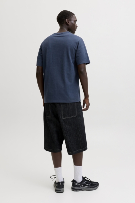 Jack & Jones blauwe heren t-shirt | Model achteraanzicht