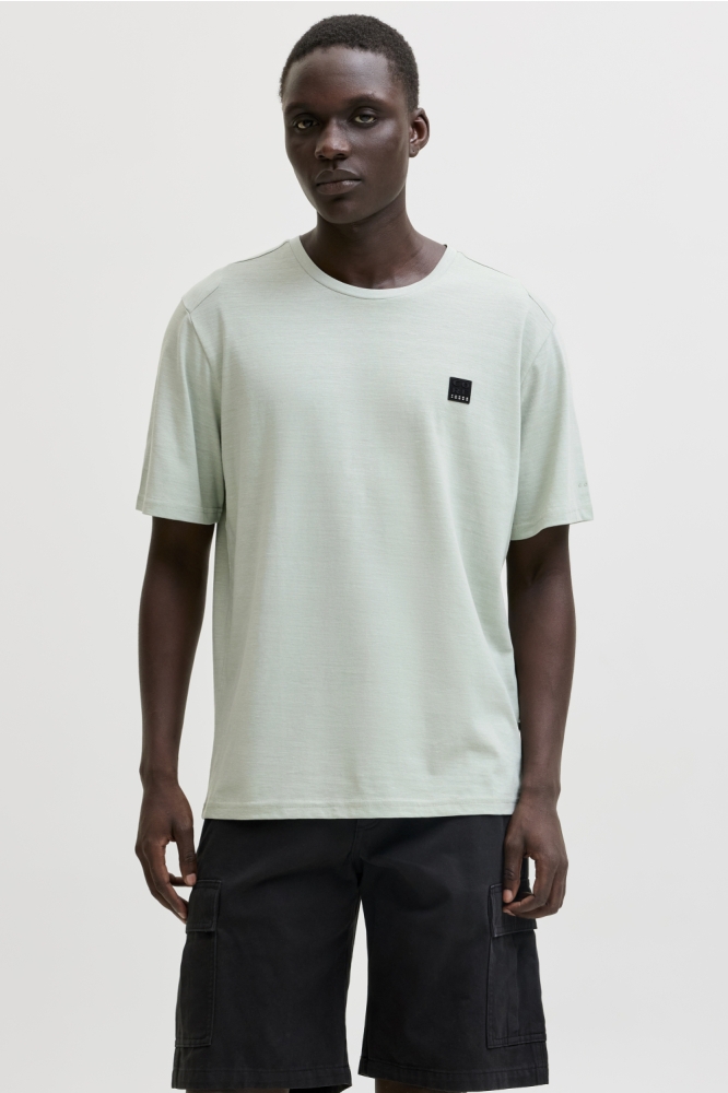 Jack & Jones groene heren t-shirt | Model vooraanzicht