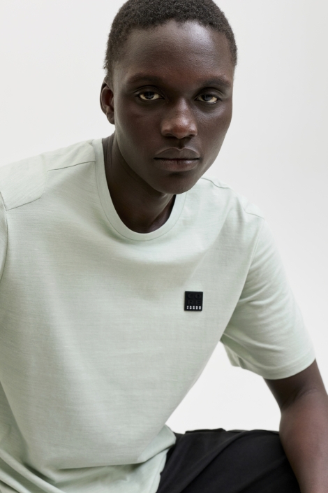 Jack & Jones groene heren t-shirt | Close up