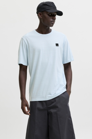Jack & Jones T-shirt JCONEW PUFFER TEE SS CREW NECK SMU 12301696 OMPHALODES/MELANGE