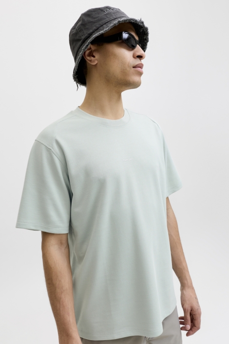 Jack & Jones groene heren t-shirt | Model vooraanzicht
