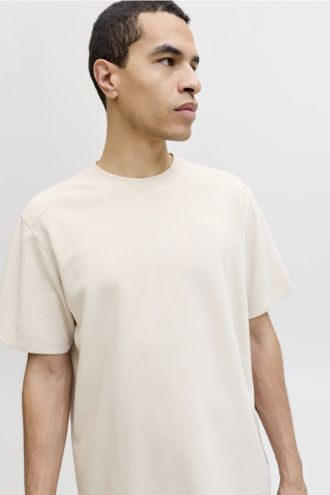 Jack & Jones beige heren t-shirt | Close up