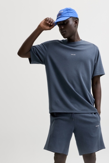 Jack & Jones T-shirt JCOSPONGYTEE SS CREW NECK SMU 12301890 Outer Space/SET WITH SHORTS