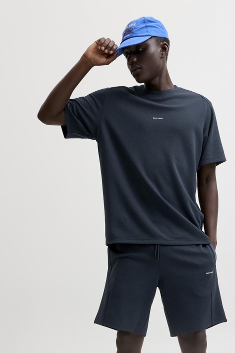 Jack & Jones blauwe heren t-shirt | Model vooraanzicht