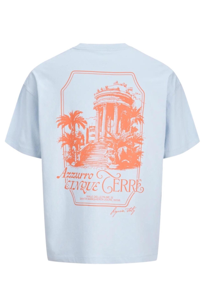 Jack & Jones blauwe heren t-shirt | Achteraanzicht