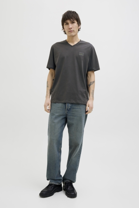 Jack & Jones grijze heren t-shirt | Model