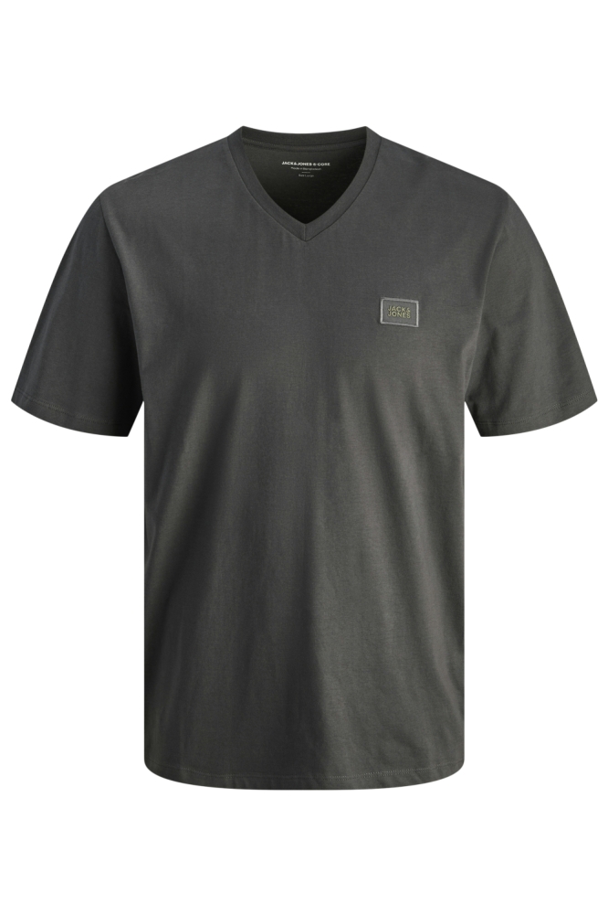 Jack & Jones grijze heren t-shirt | Vooraanzicht