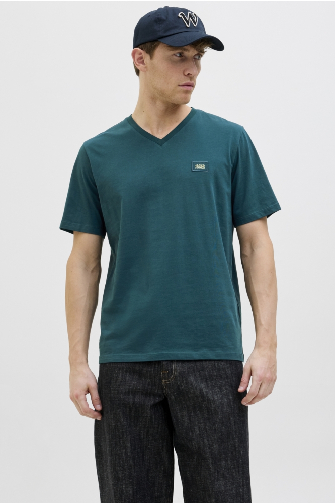 Jack & Jones groene heren t-shirt | Model vooraanzicht