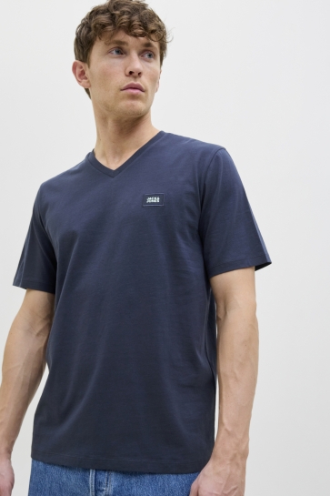 Jack & Jones T-shirt JCOREACH TEE SS V NECK WEH24 SMU 12264537 NAVY BLAZER