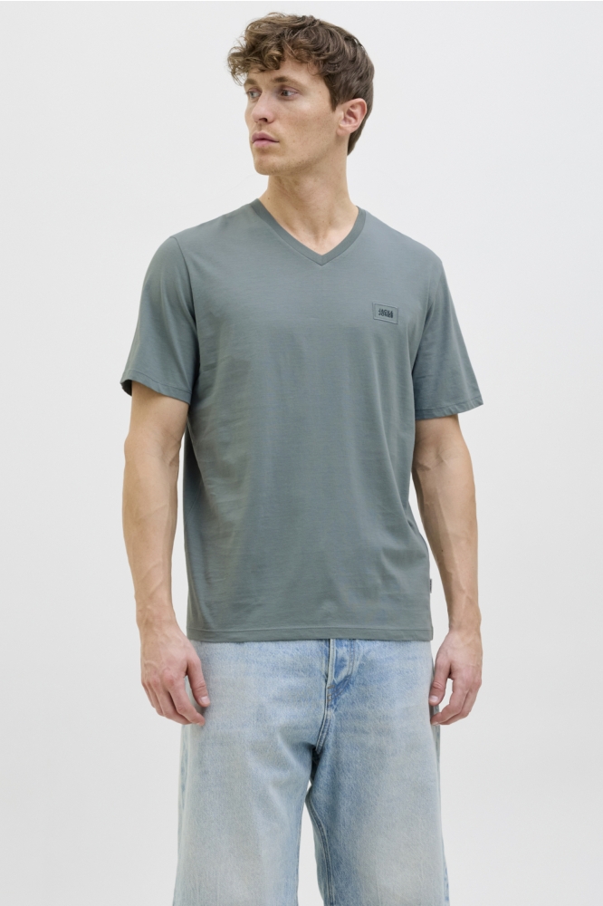 Jack & Jones groene heren t-shirt | Model vooraanzicht