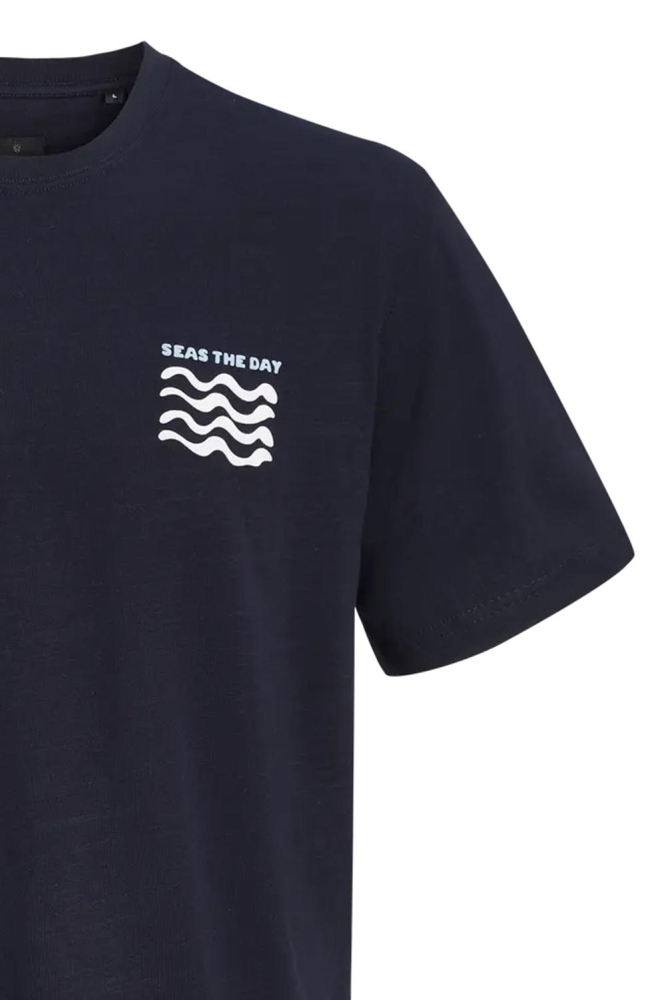 Jack & Jones blauwe heren t-shirt | Close up