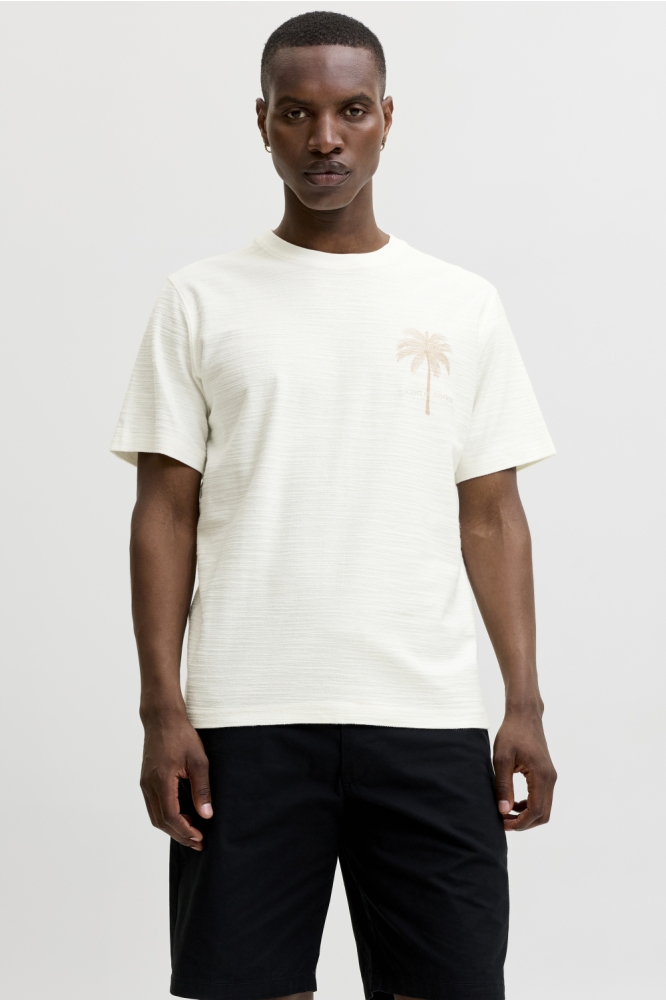 Jack & Jones witte heren t-shirt | Model vooraanzicht