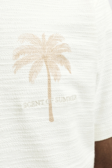 Jack & Jones witte heren t-shirt | Close up