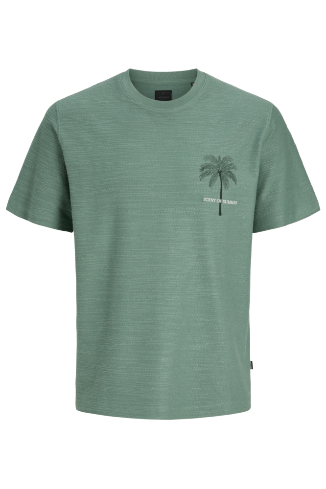 Jack & Jones groene heren t-shirt | Vooraanzicht