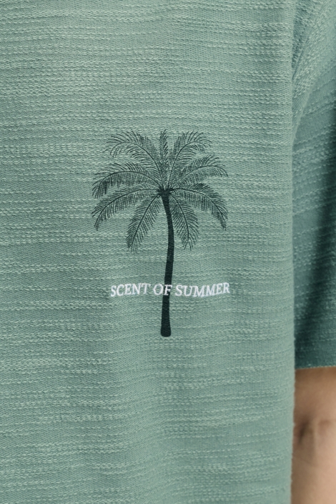 Jack & Jones groene heren t-shirt | Close up