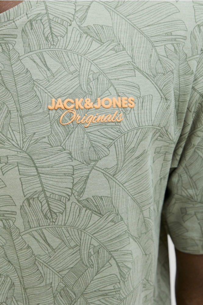 Jack & Jones groene heren t-shirt | Close up