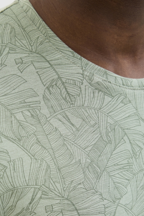 Jack & Jones groene heren t-shirt | Close up
