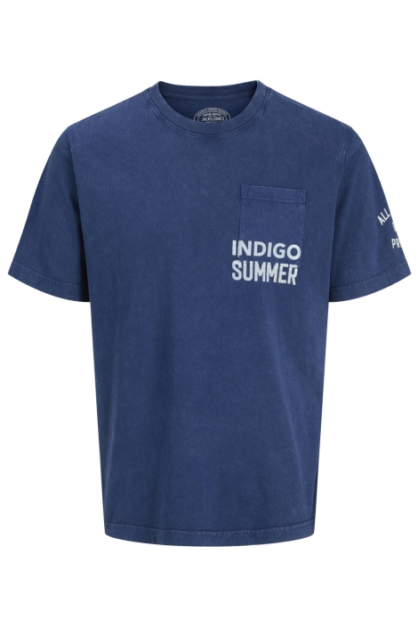 Jack & Jones blauwe heren t-shirt | Vooraanzicht