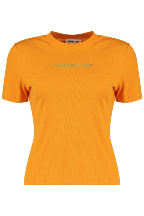 Harper & Yve oranje dames t-shirt | Vooraanzicht