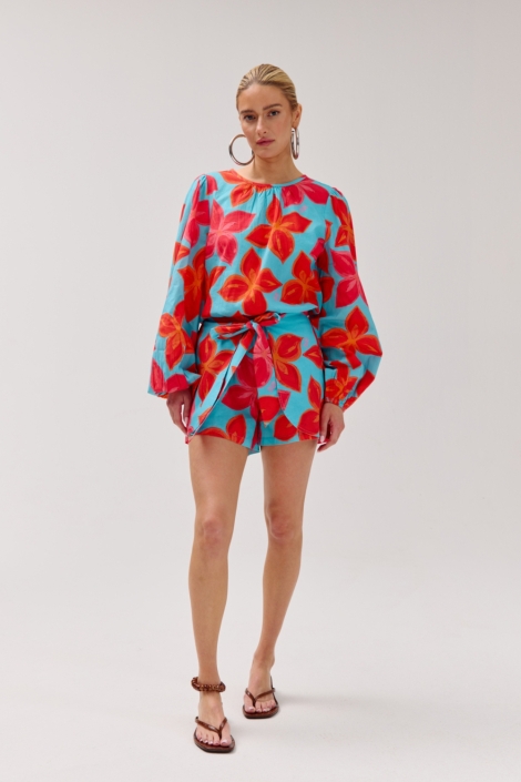 Harper & Yve blauwe dames t-shirt | Model