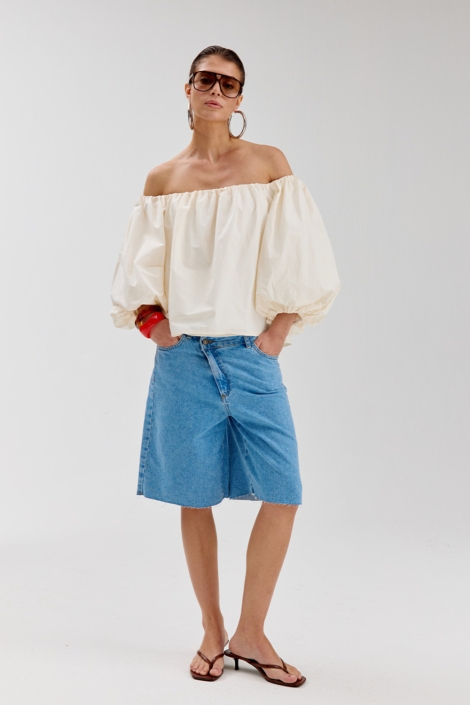 Harper & Yve ecru dames t-shirt | Model