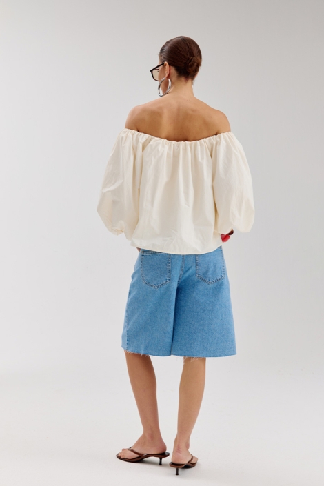 Harper & Yve ecru dames t-shirt | Model