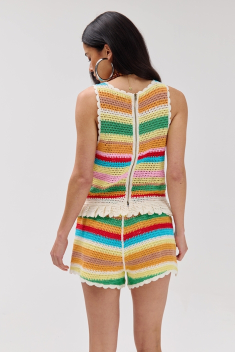 Harper & Yve multi color dames top | Model achteraanzicht