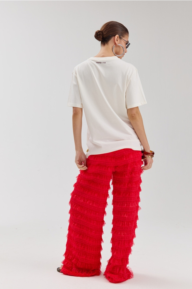 Harper & Yve ecru dames t-shirt | Model