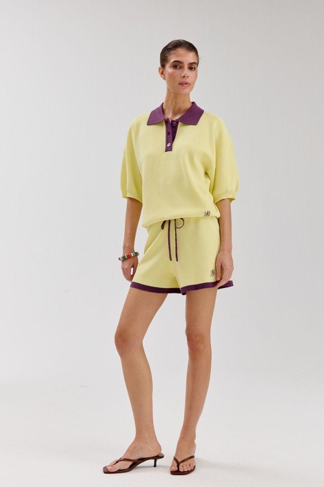 Harper & Yve gele dames t-shirt | Model