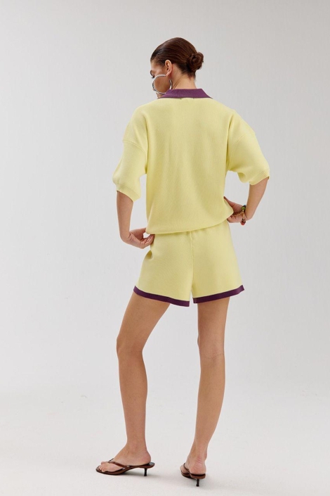 Harper & Yve gele dames t-shirt | Model