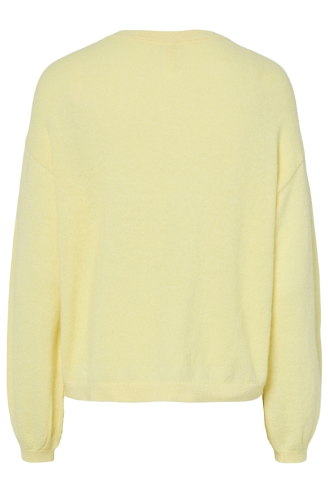 Pieces gele dames vest | Achteraanzicht