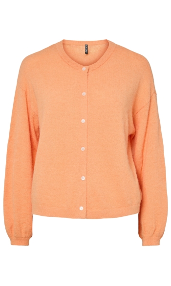 PCNAOMI LS O-NECK KNIT CARDIGAN NOO 17162283 Russet Orange/MELANGE