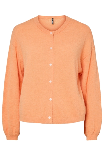 Pieces PCNAOMI LS O-NECK KNIT CARDIGAN NOO 17162283 Russet Orange/MELANGE