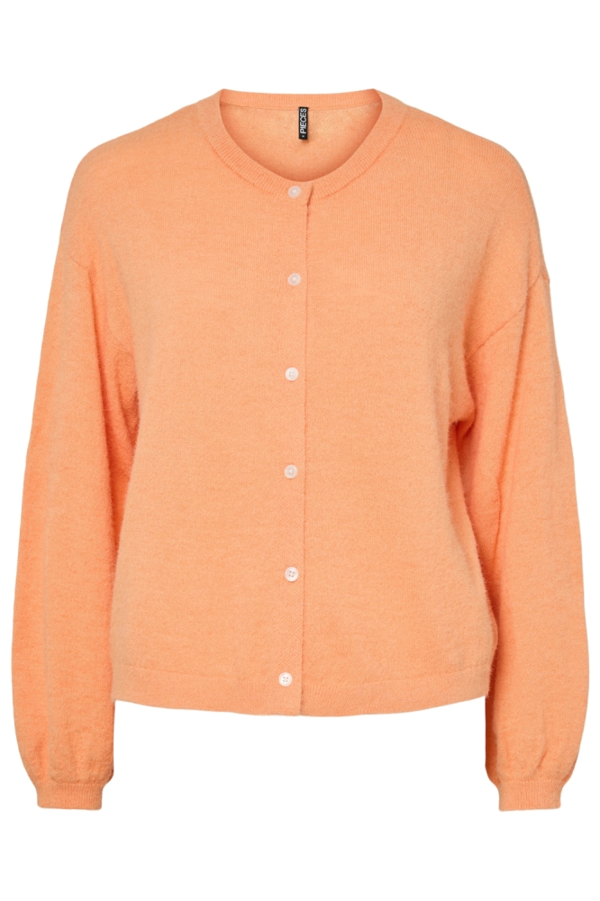 Pieces oranje dames vest | Vooraanzicht