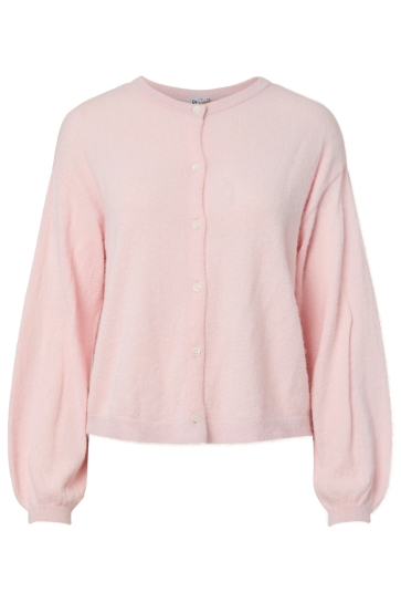 Pieces PCNAOMI LS O-NECK KNIT CARDIGAN NOO 17162283 Roseale Spoonbill/MELANGE