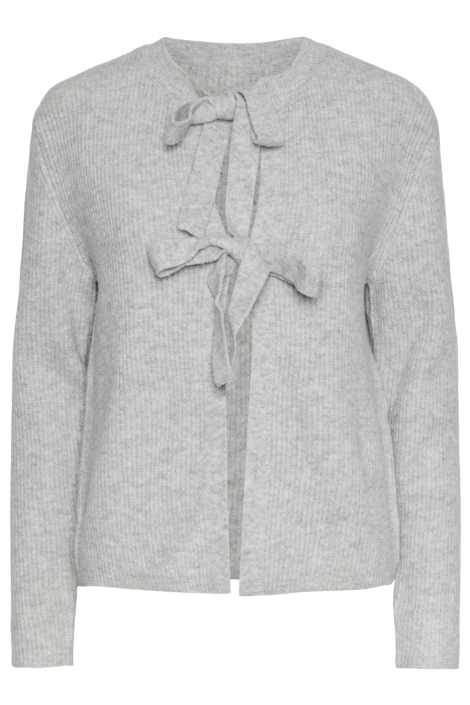 Pieces grijze dames vest | Vooraanzicht