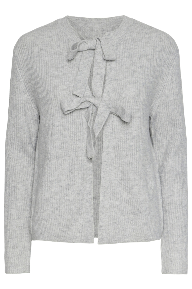 Pieces grijze dames vest | Vooraanzicht