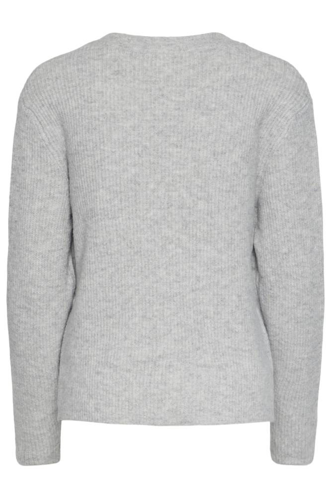 Pieces grijze dames vest | Achteraanzicht