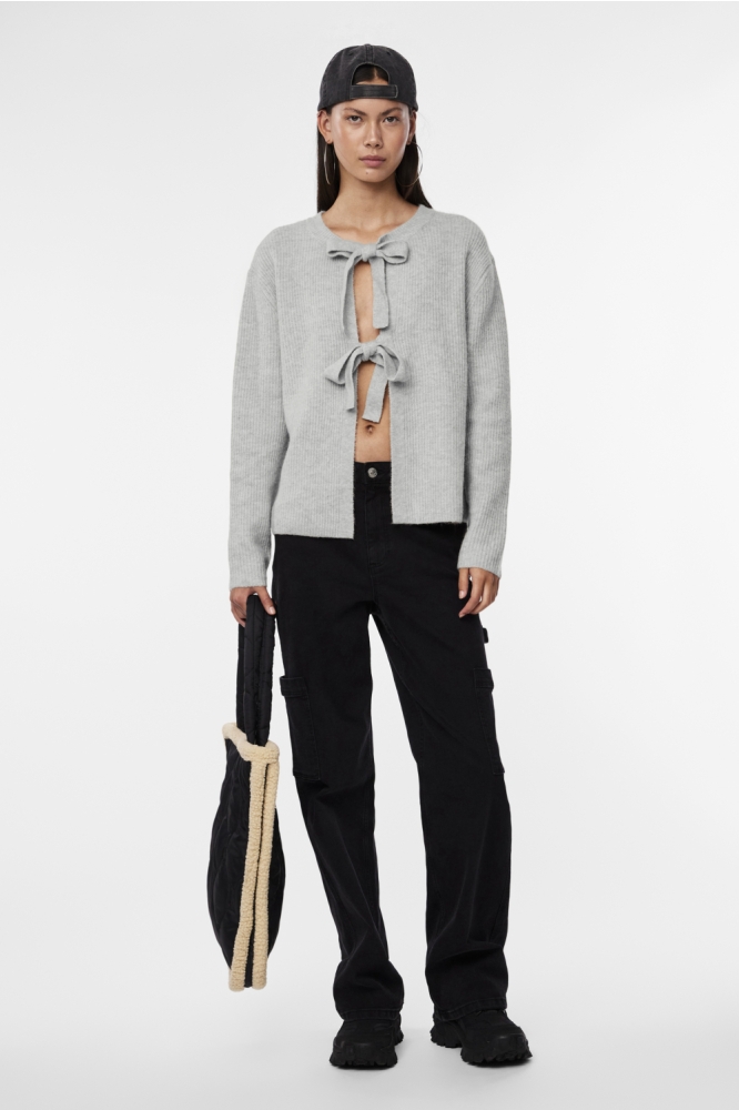 Pieces grijze dames vest | Model