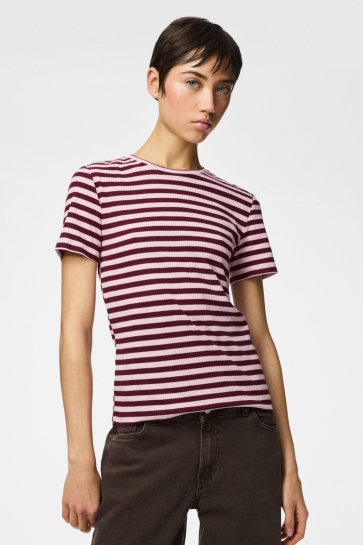 Pieces T-shirt PCRUKA SS TOP JRS NOOS BC 17133839 Roseate Spoonbill/TAWNY PORT