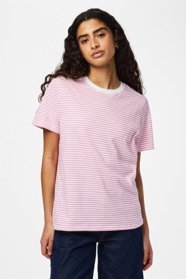 Pieces T-shirt PCRIA SS TEE STRIPES JRS NOOS BC 17146339 Bright White/NARROW WIL
